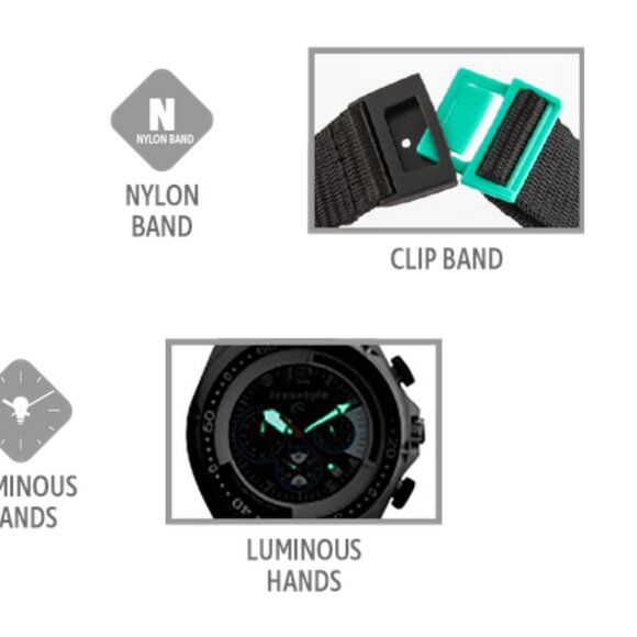 Shark White Rubber/Nylon Analog Water Watch main image 8